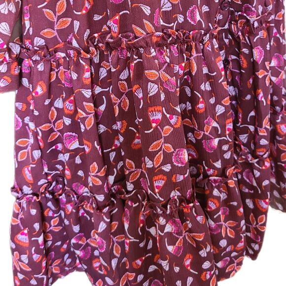 Dear John | Mulberry Floral Tiered Ruffle Flowy Boho Dress, Size M (6-8), EUC - Picture 8 of 11